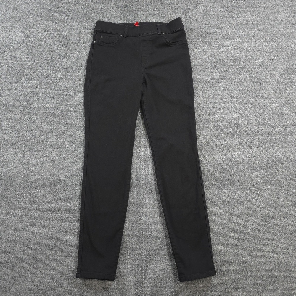 Spanx Jeans Womens L Tall Black High Rise Ankle Skinny Pull-On Jegging Stretch